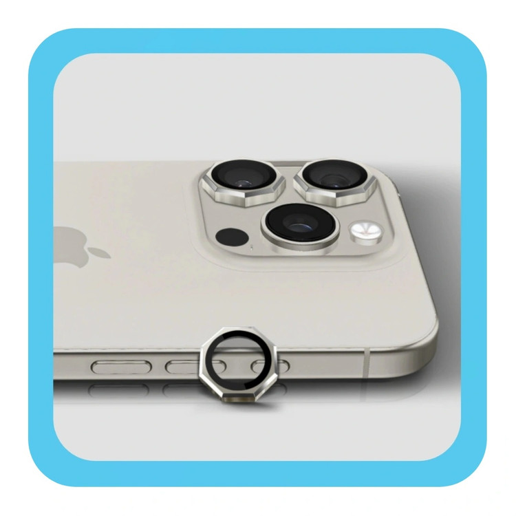 محافظ لنز دوربین IPhone 16 هشت ضلعی لوکس شیلد فلزی اپل آیفون ۱۶ نرمال
