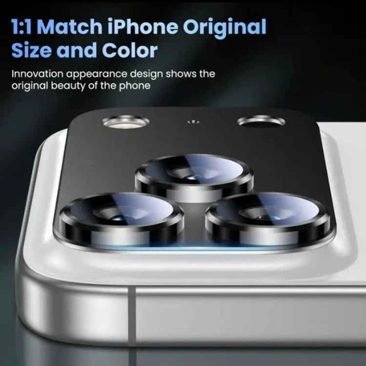 محافظ لنز دوربین آیفون ۱۷ پرو مکس فول فلزی Apple IPhone 17 Pro Max