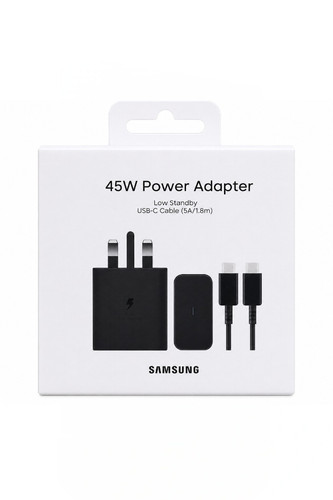 آداپتور شارژر 45 وات سامسونگ سوپر فست شارژ نسخه ۲ مدل EP-T4511 به همراه کابل ۱۸۰ سانتی متری NFC اورجینال ۱۰۰ درصد