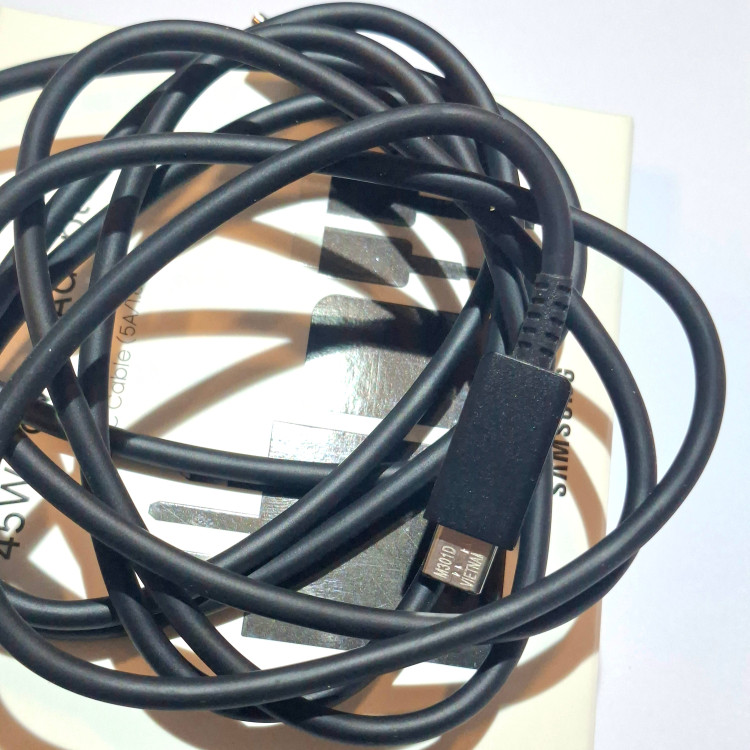آداپتور شارژر 45 وات سامسونگ سوپر فست شارژ نسخه ۲ مدل EP-T4511 به همراه کابل ۱۸۰ سانتی متری NFC اورجینال ۱۰۰ درصد